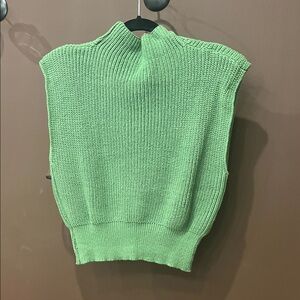Cider Green Women's Sleeveless Sweater